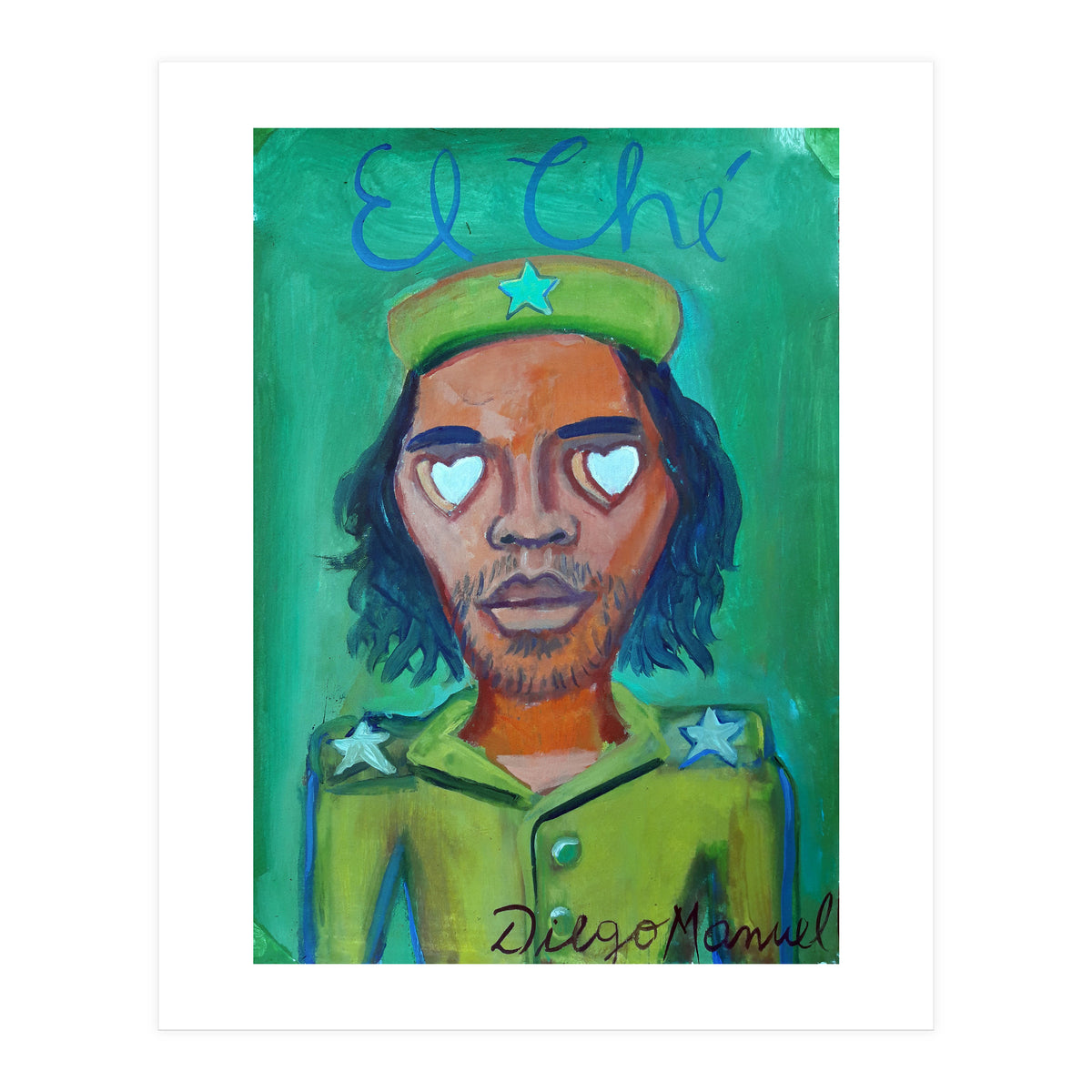 El Ché Y Corazones 3 (Print Only)