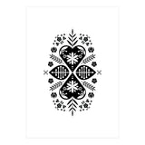 Scandinavian Folk Pattern Monochrome (Print Only) thumbnail