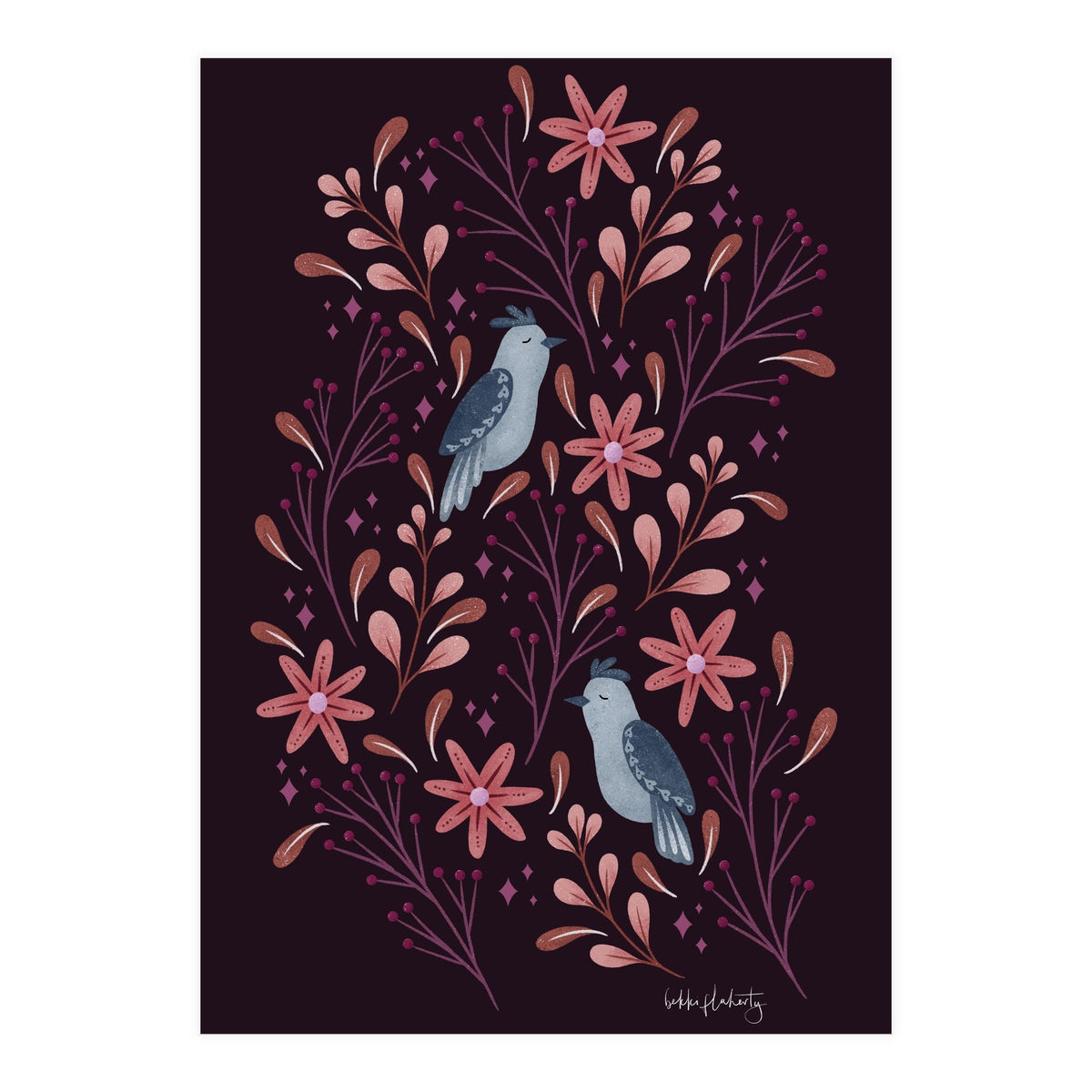 Folk-Art Birds (Print Only)