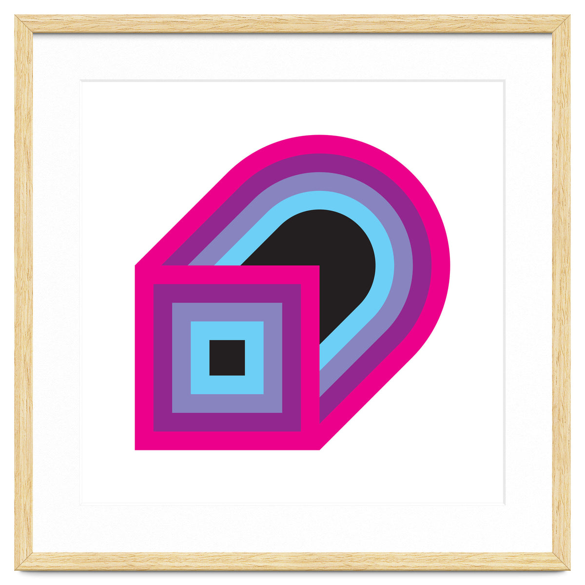 Geometric Shapes No. 41 - purple, blue & lilac