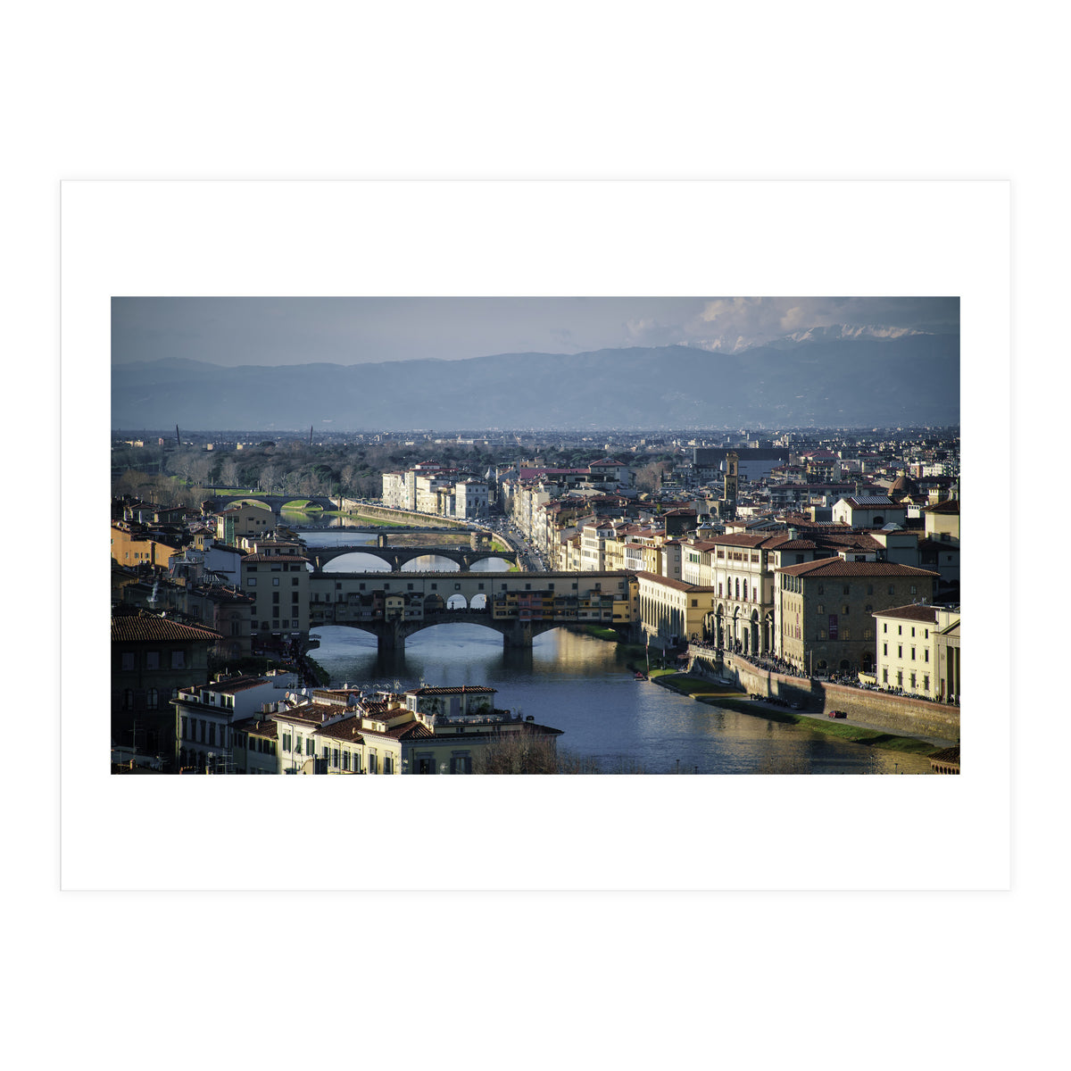 Florence and the Ponte Vecchio bridge (Print Only)