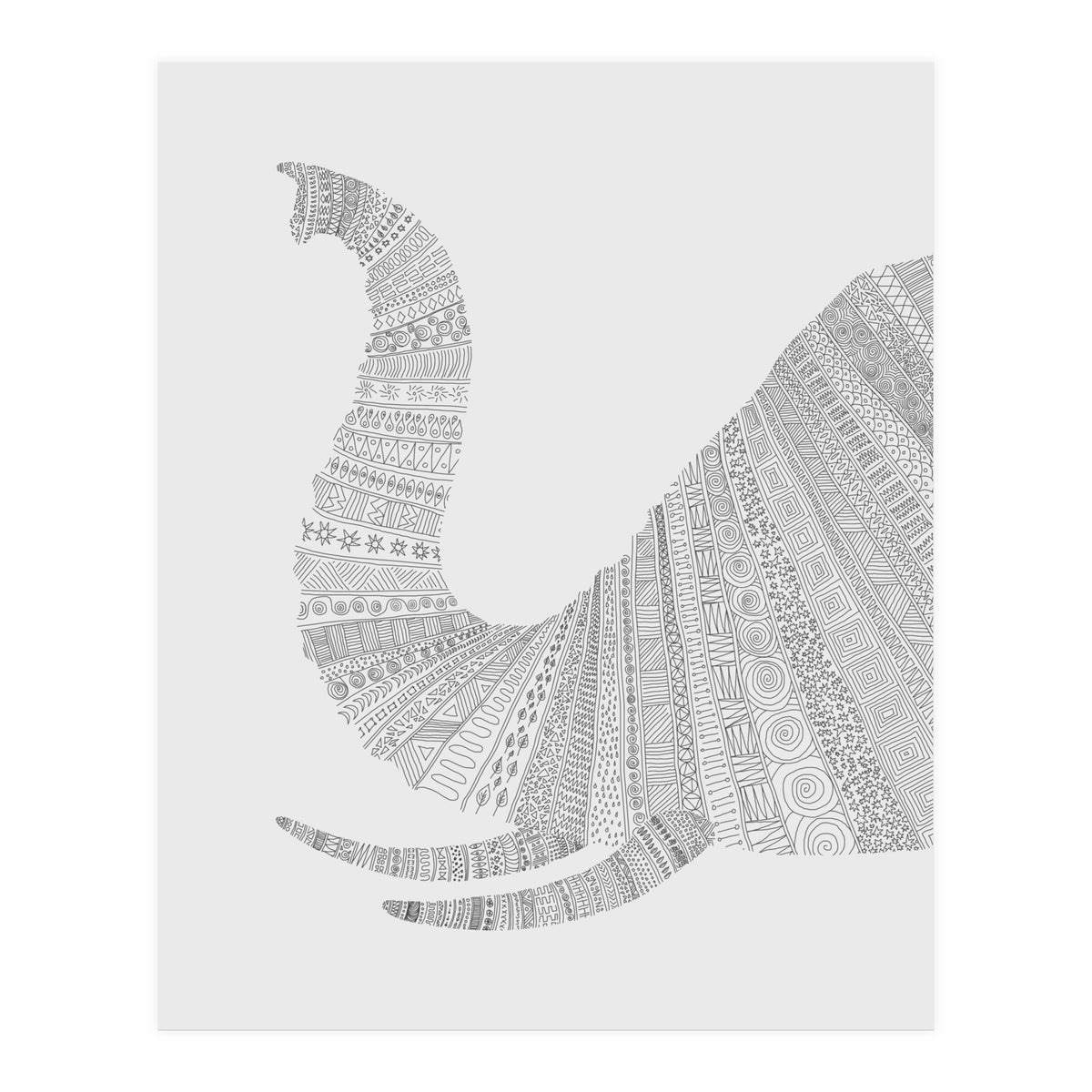 Elephant Grey Poster (Print Only)