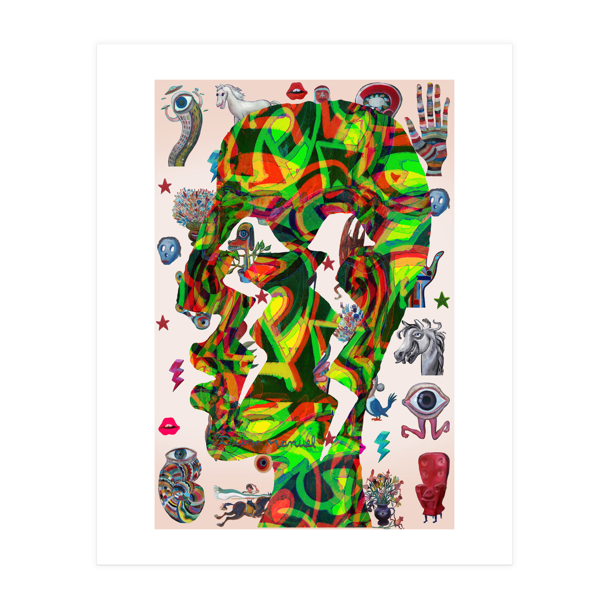 Perfil Con Rayos B 1 (Print Only)