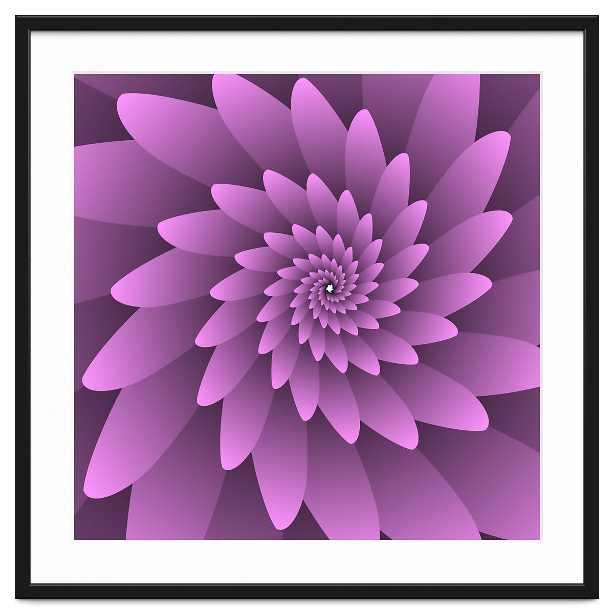 3 D Floral Modern Pink Art
