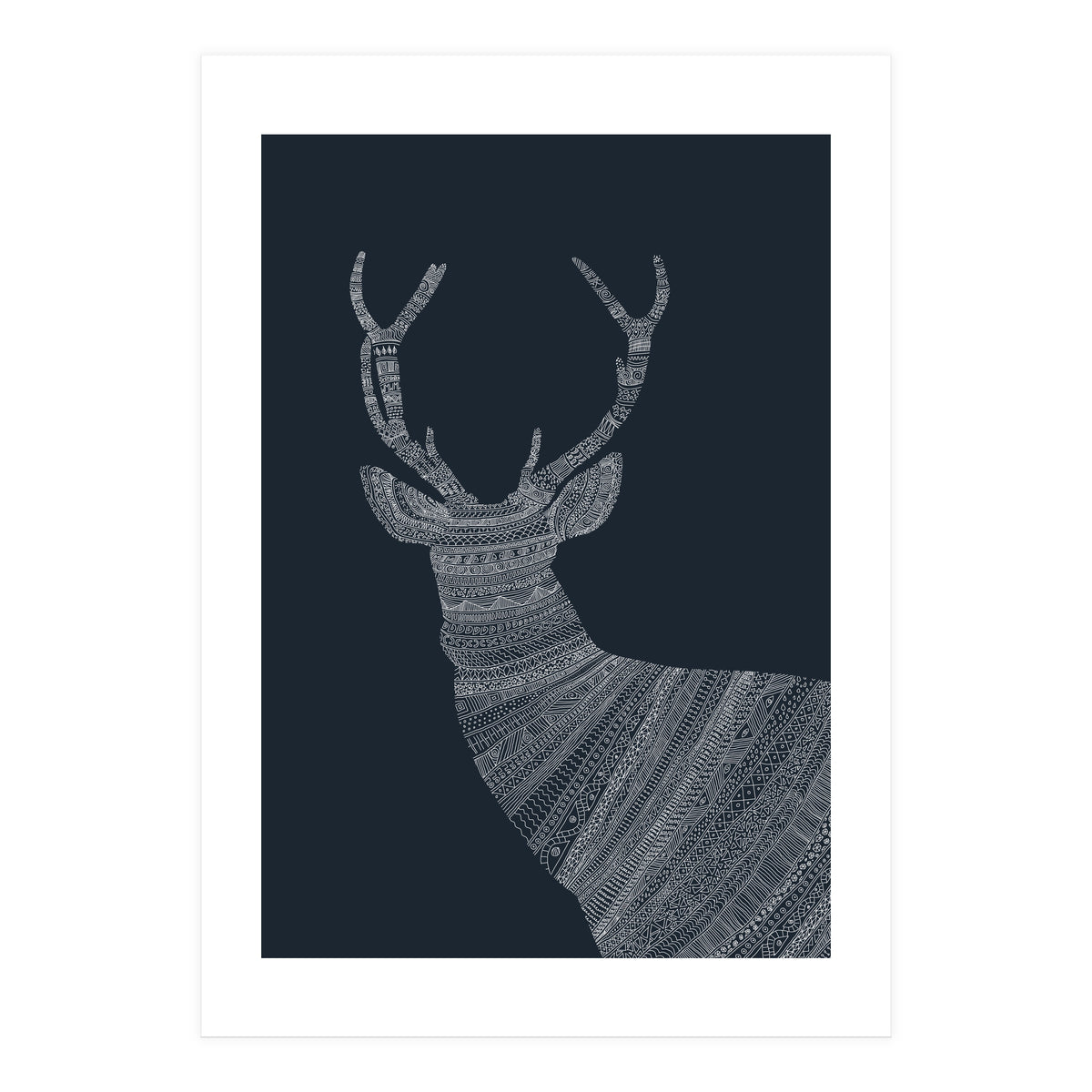 Stag Blue Poster (Print Only)