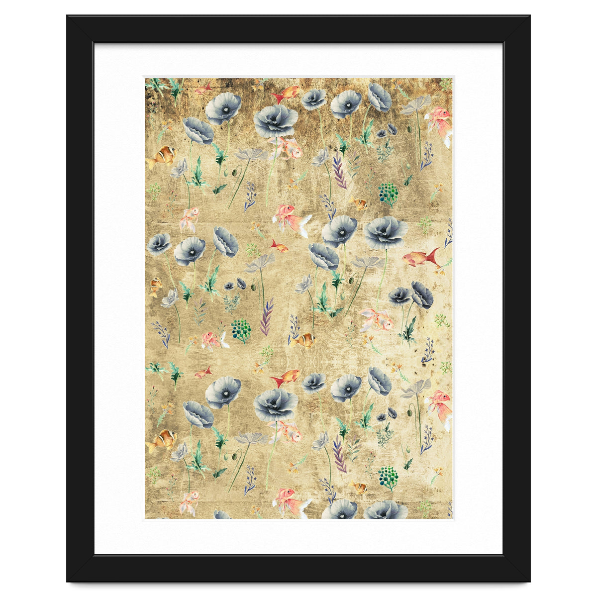 Fishes & Garden #Gold-plated