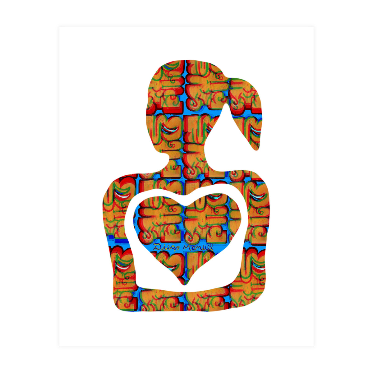 Mujer Digital 3 4  (Print Only)