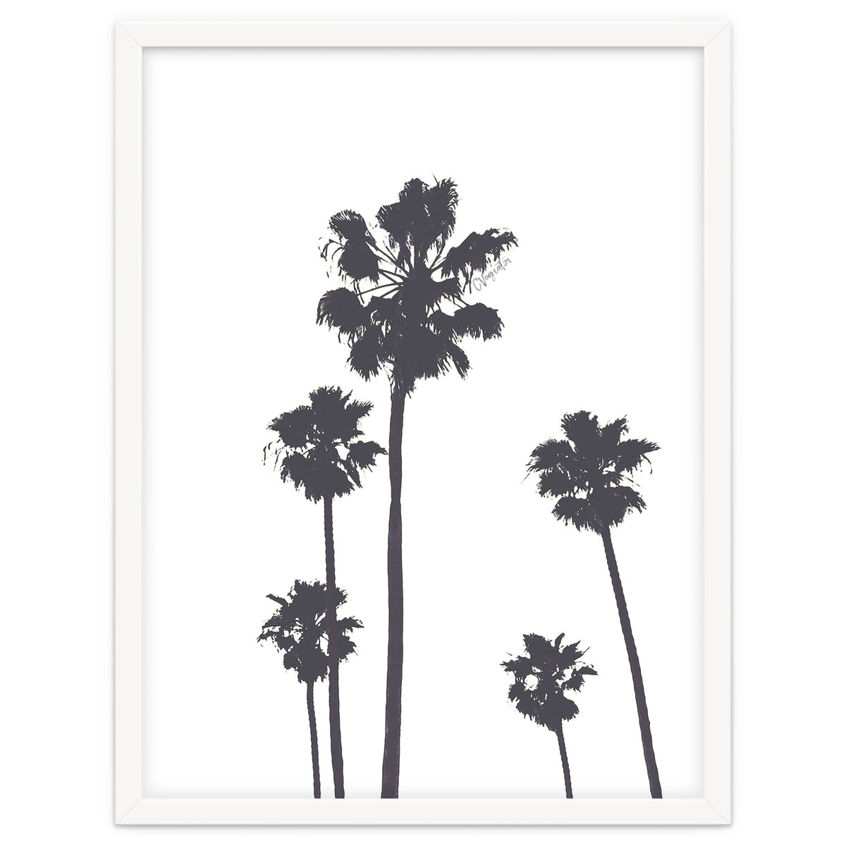 Palms & Sunset-Minimal B&W 2