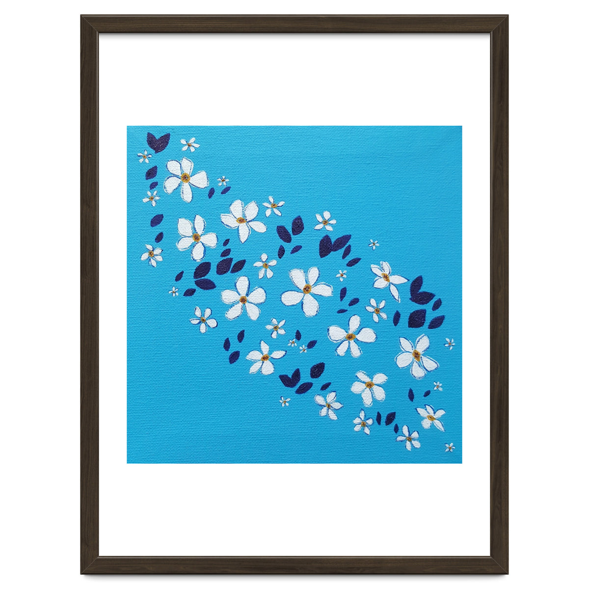 Flowers On Blue