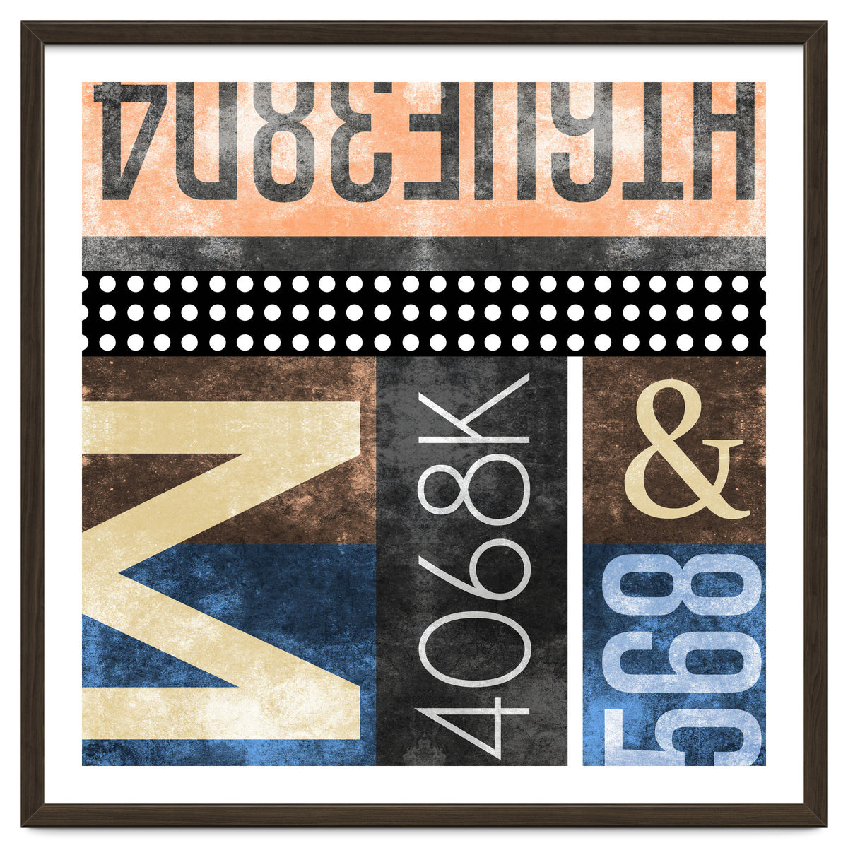 Typographic Industrial Abstract - M