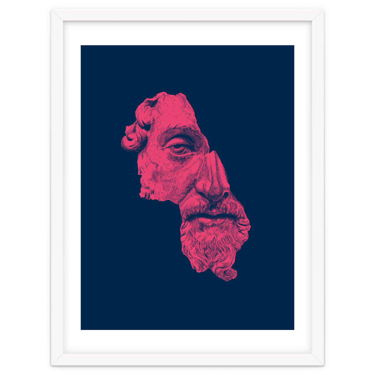 MARCUS AURELIUS ANTONINUS AUGUSTUS / prussian blue / vivid red
