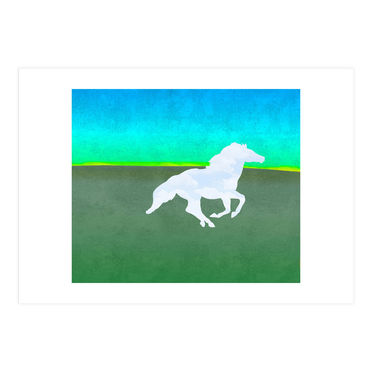 The flight of the enchanted horse (Print Only)