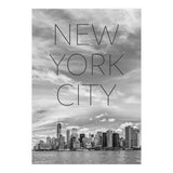 NYC Lower Manhattan & Hudson River | Text & Skyline (Print Only) thumbnail