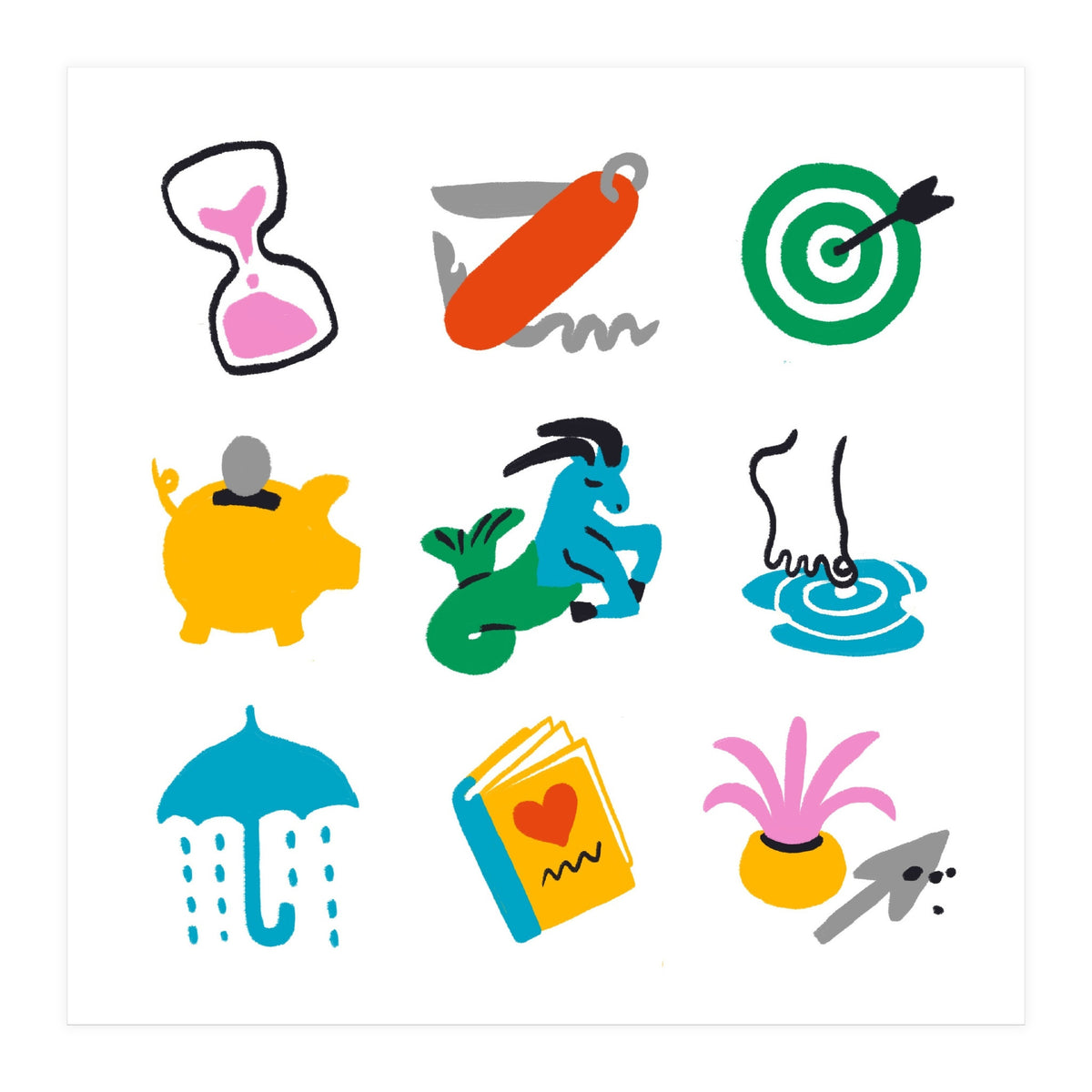 Capricorn Emoji (Print Only)