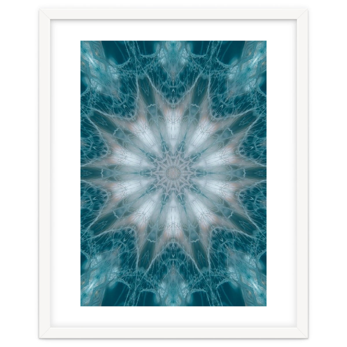 Mandala - Green, White, Rose