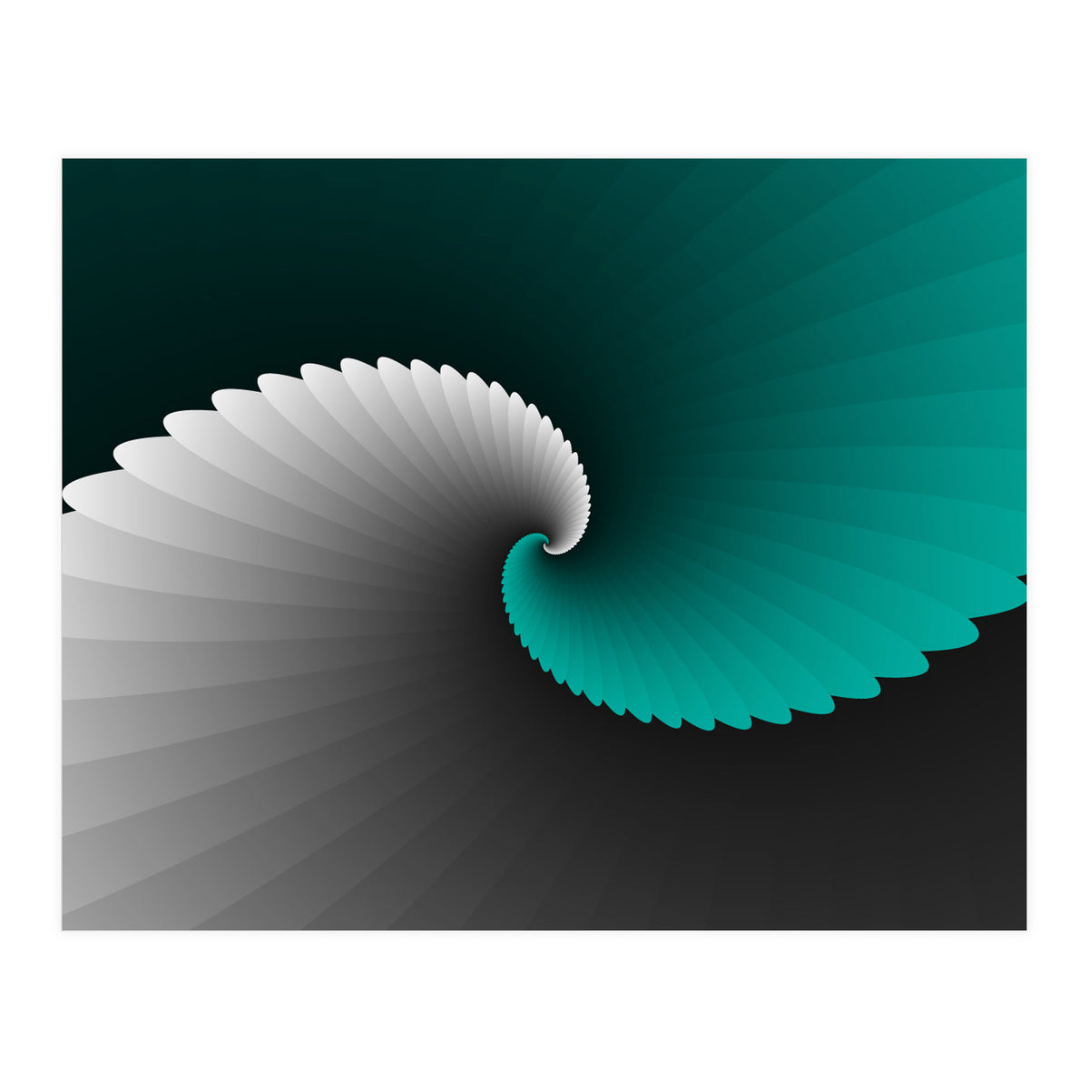 Turquoise Spiral Wings (Print Only)