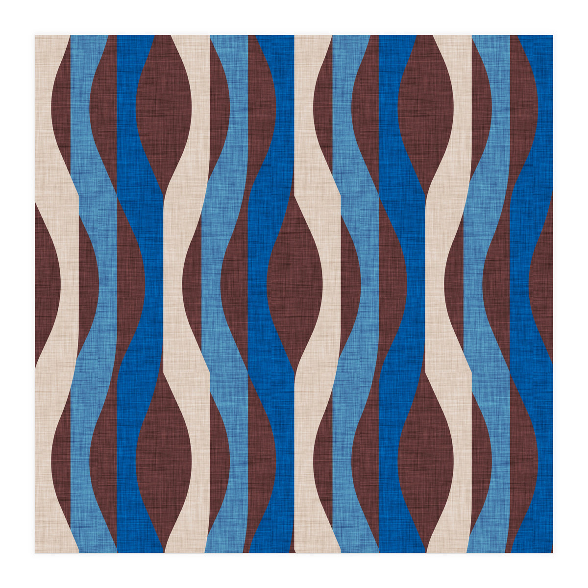 Mod Stripes Blue  (Print Only)