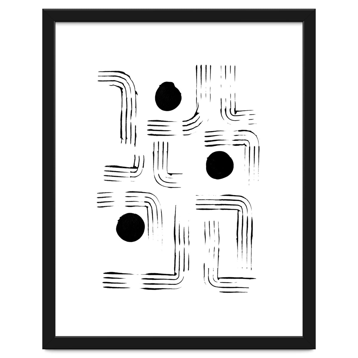 Mid-Century Modern Monochrome Print #1