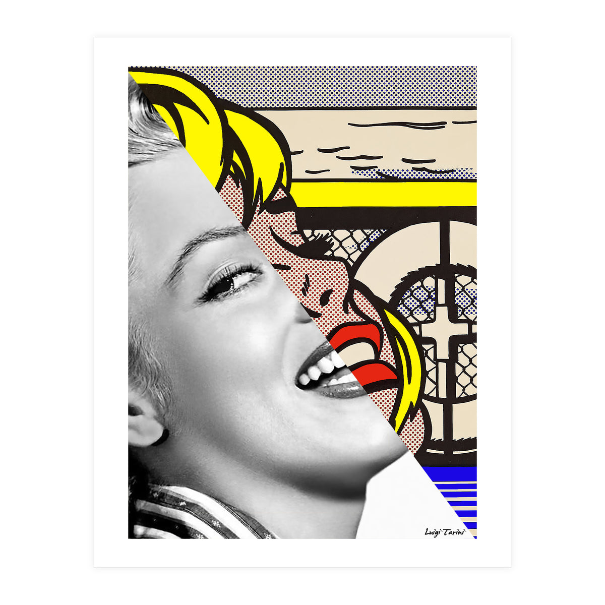 Lichtenstein's Sailboat Girl & Marylin Monroe (Print Only)