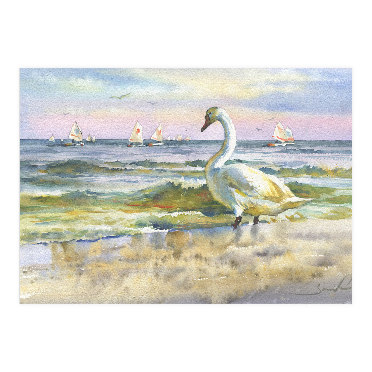 Sea and birds (Print Only)