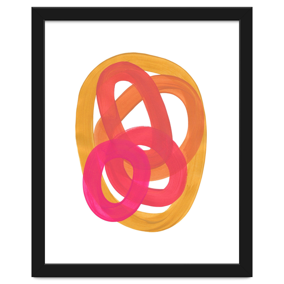 Warm Candy Colors Magenta Yellow Nesting Circles Ombre