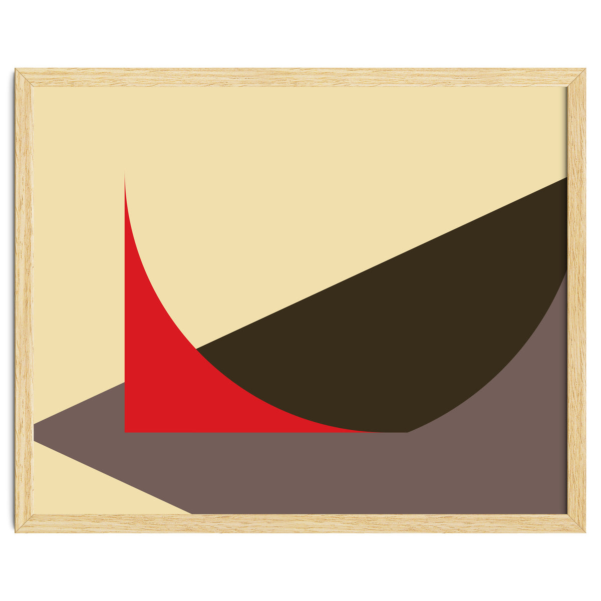 Geometric Shapes No. 6 - brown, beige & red