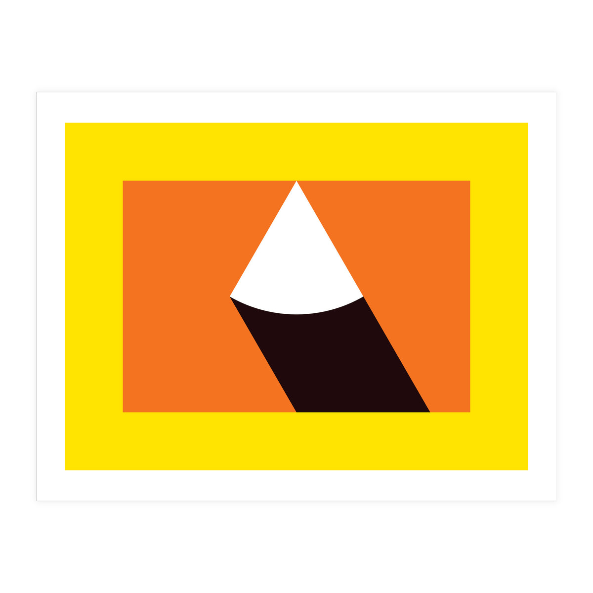 Geometric Shapes No. 47 - orange, black & yellow (Print Only)