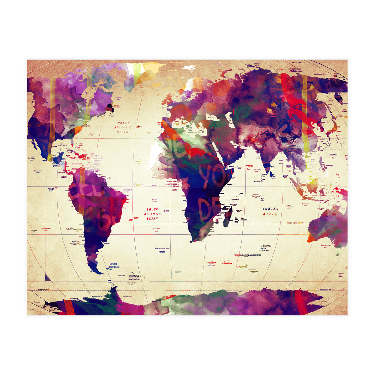 Map Of The World 3 (Print Only)