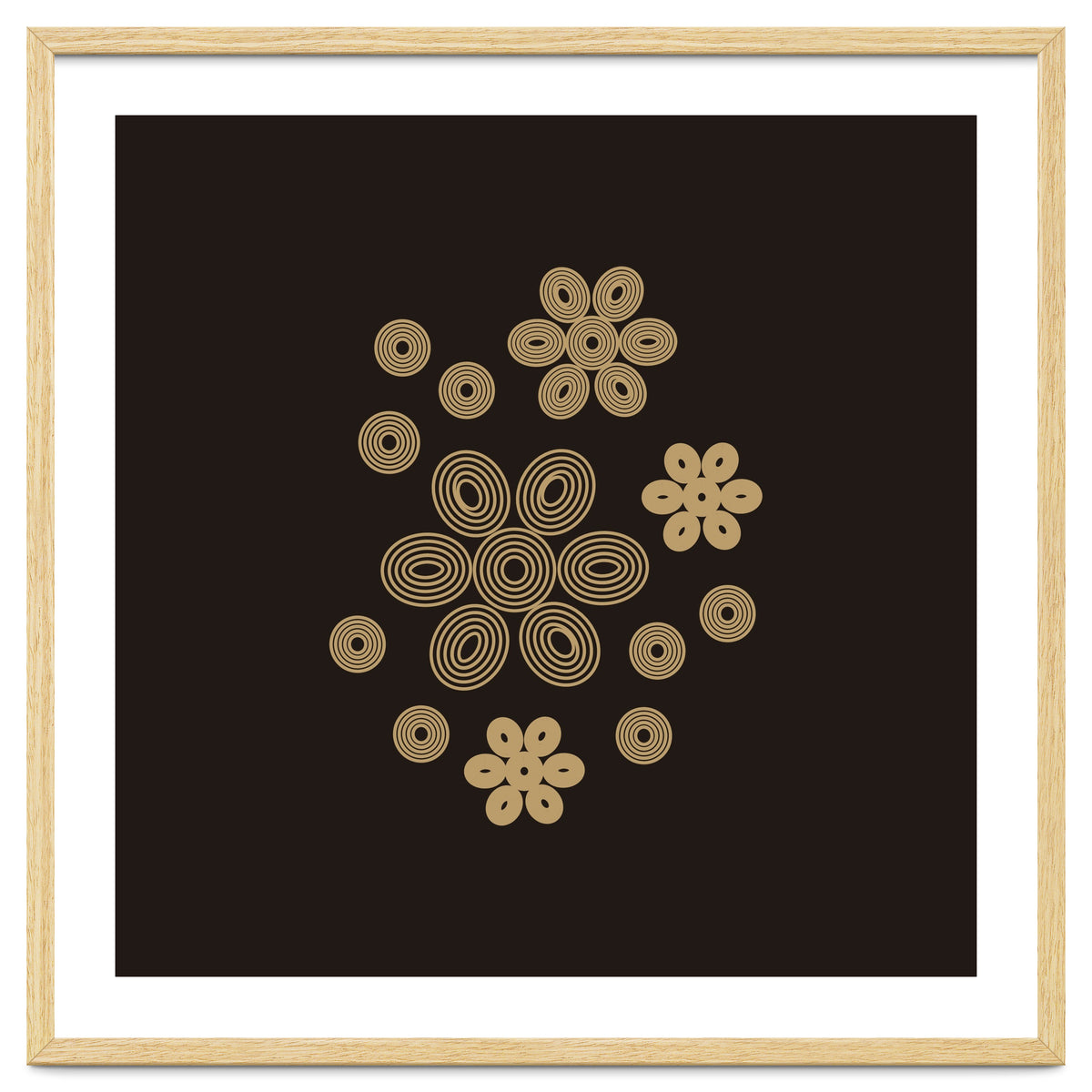 Golden minimal garden | abstract geometric