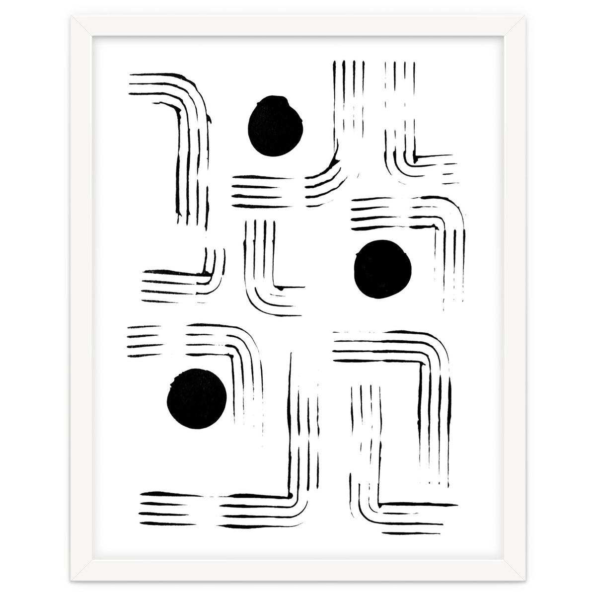 Mid-Century Modern Monochrome Print #1