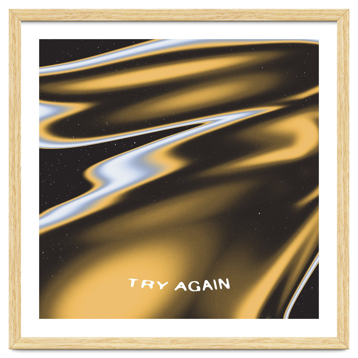 Try Again Motivational Reminder \\ Liquid Color Waves