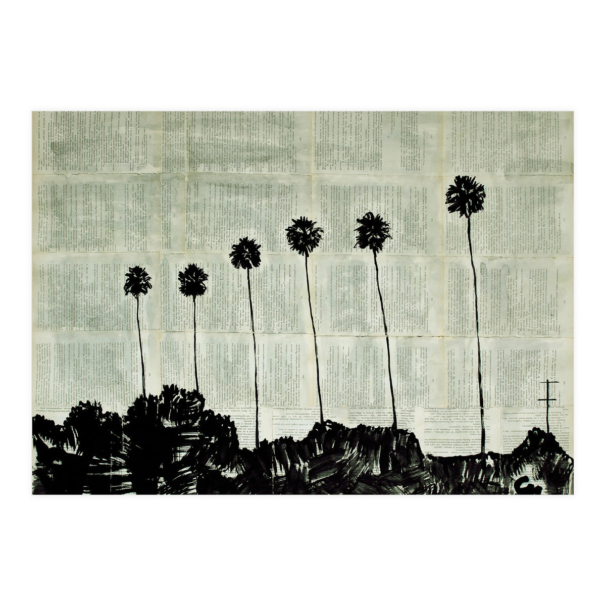 Six Palm Trees . (Print Only)