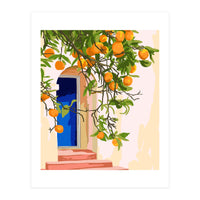 Wherever you go, go with all your heart | Summer Travel Morocco Boho Oranges | Architecture Building (Print Only)