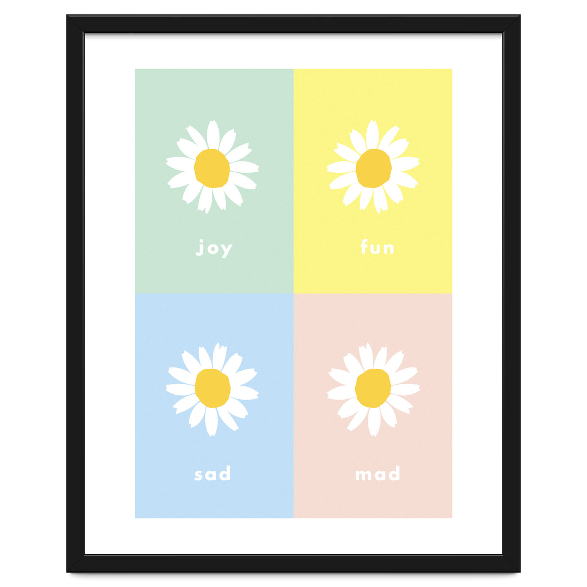 emotions - colorful - pop flower - joy - mad- sad - fun