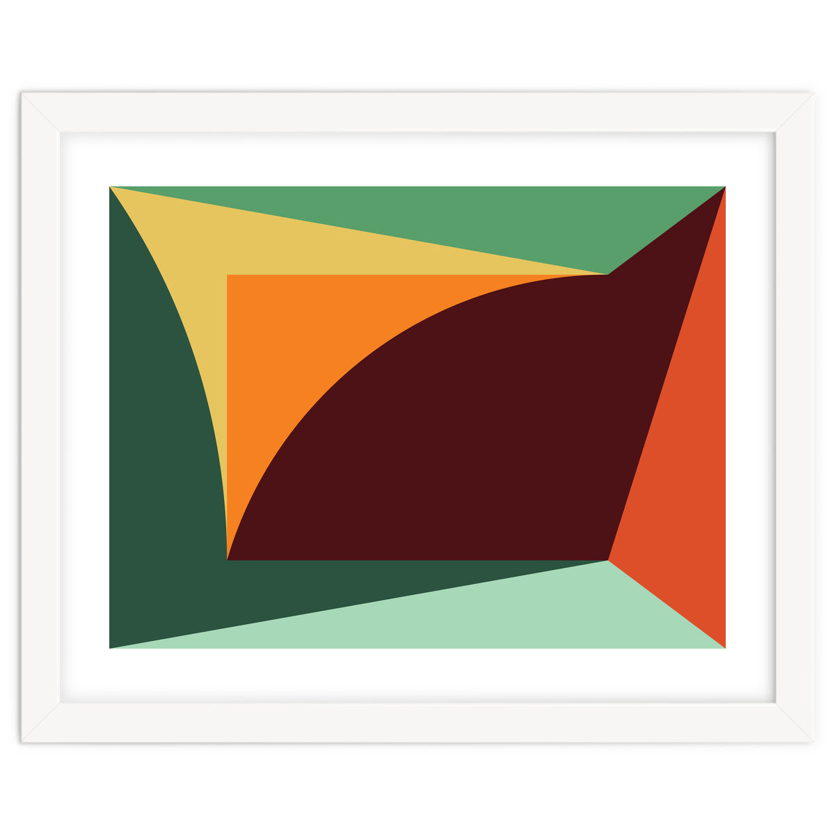 Geometric Shapes No. 18 - orange, green & purple