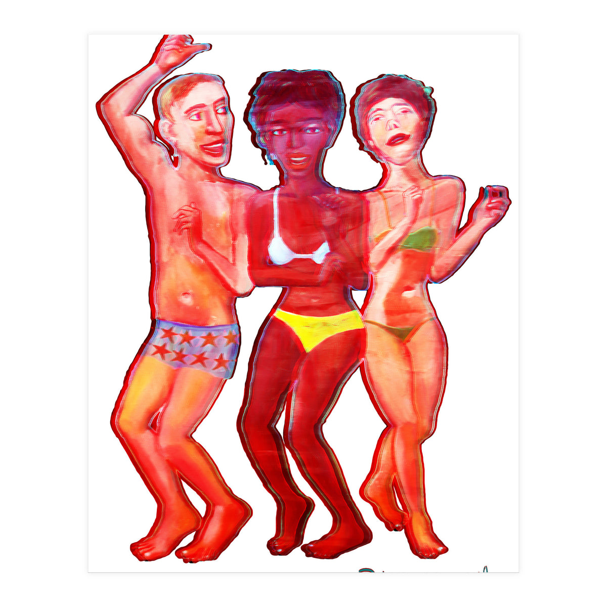 Beach Party 3d 2 (Print Only)