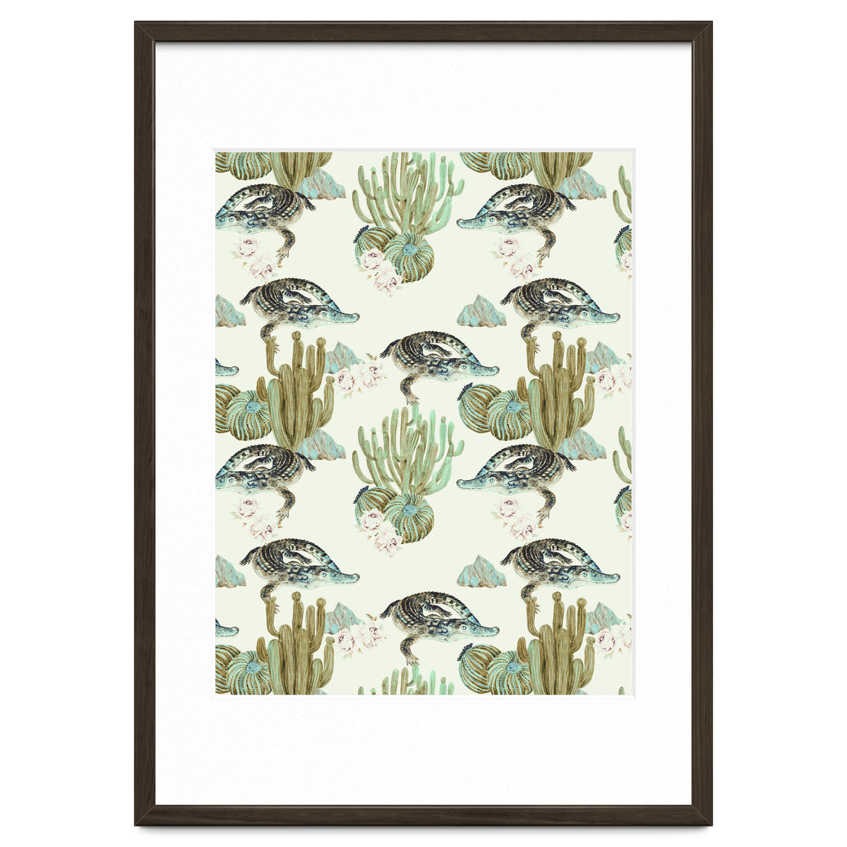 Crocodile pattern on the cactus