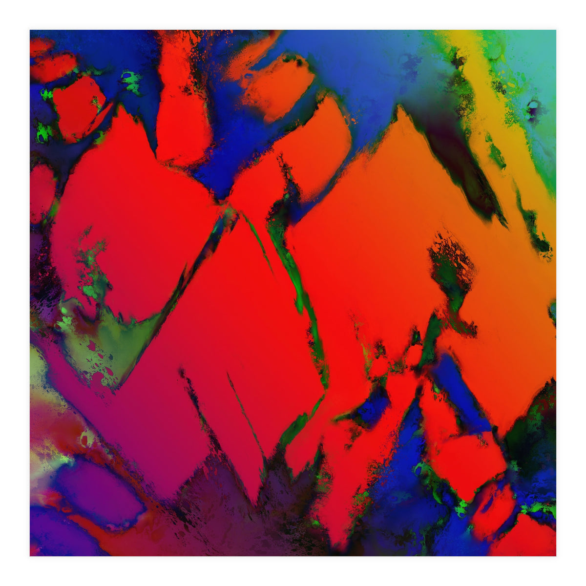Colliding Panels Red (Print Only)