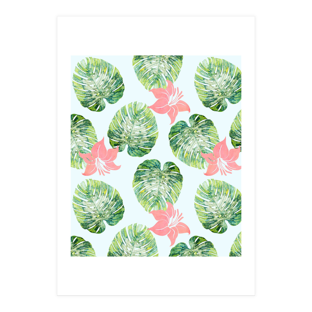 Monstera + Pink (Print Only)