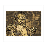 Old Man with Pipe (Print Only) thumbnail