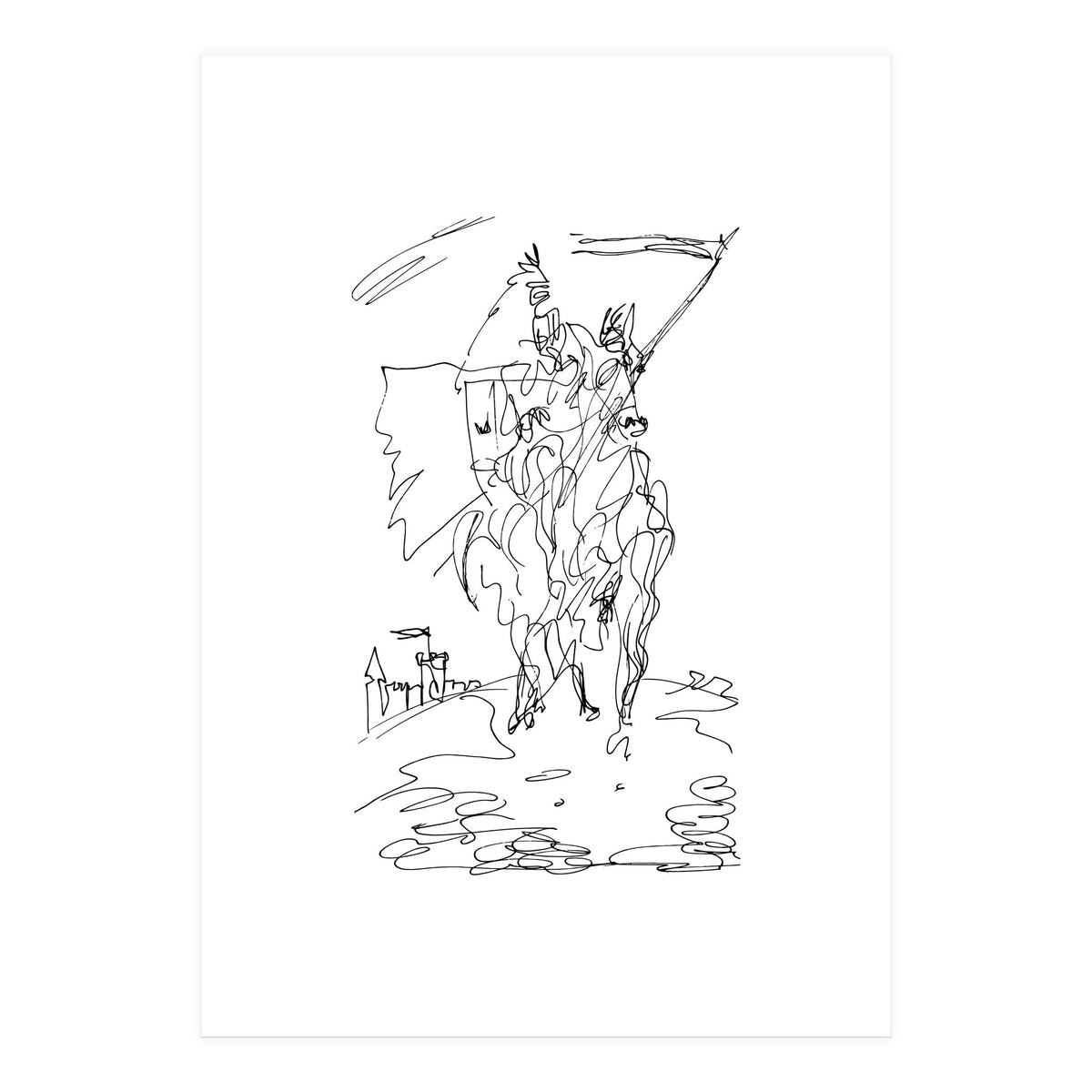 Medieval Rider (Print Only)