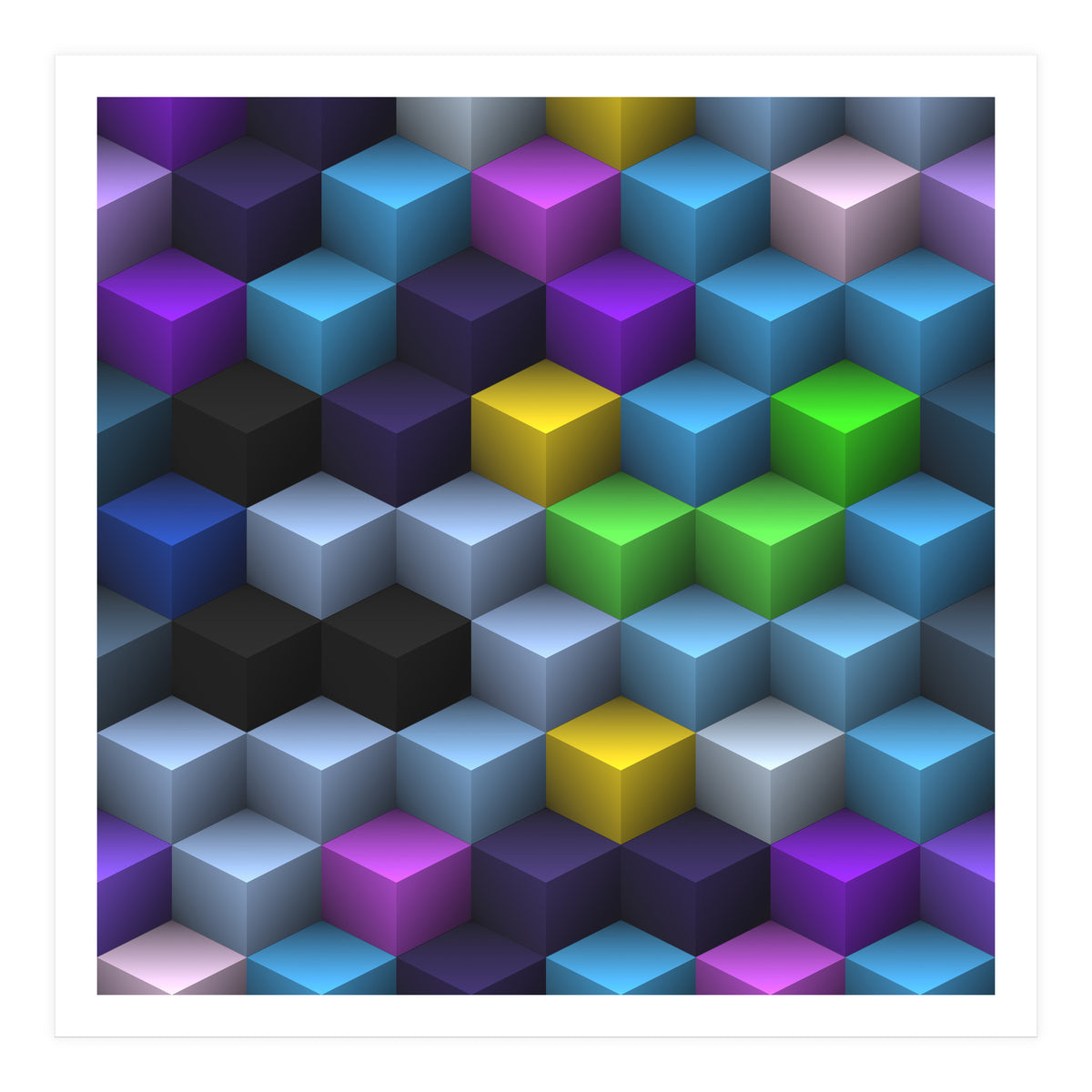 Isometric Cubes (Print Only)