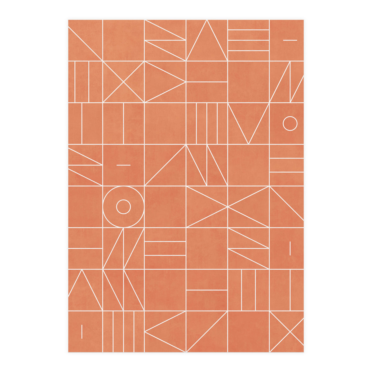 My Favorite Geometric Patterns No.5 - Coral (Print Only)