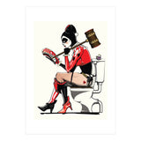 Harley Quinn on the Toilet, funny Bathroom Humour (Print Only) thumbnail