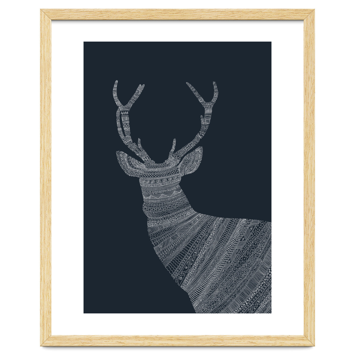 Stag Blue Poster