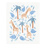 Jungle Giraffes | Blue (Print Only) thumbnail