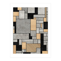 Random Pattern - Concrete and Wood (Print Only)