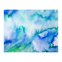 Watercolor turquoise tie-dye (Print Only)