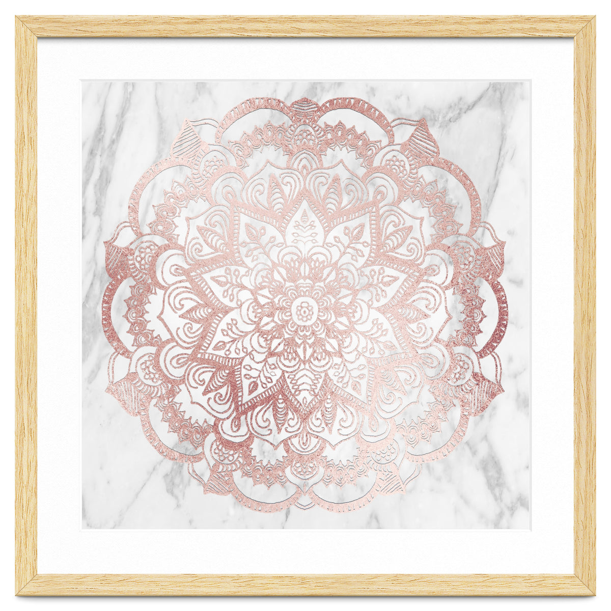 Rose Gold Mandala Star