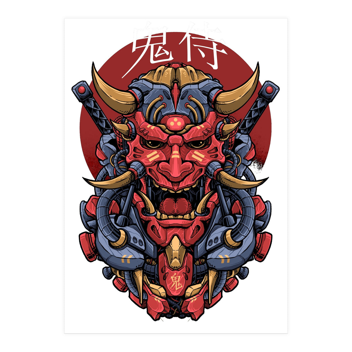 Japanese Oni Samurai (Print Only)